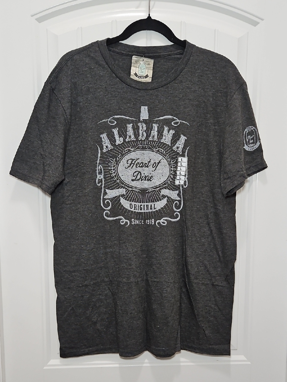 Mason Jar Label Alabama Heart Of Dixie Original Since 1819 Graphic Tee Unisex
